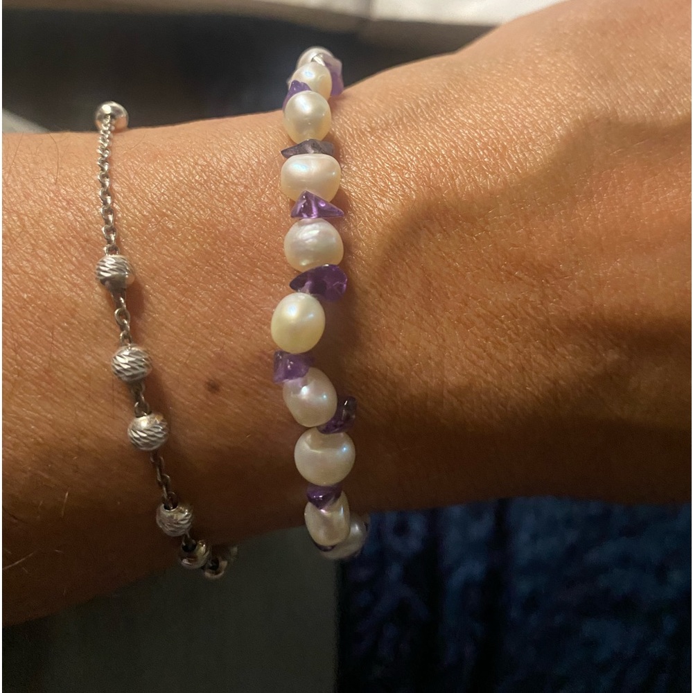 Pearl and Amethyst Bracelet